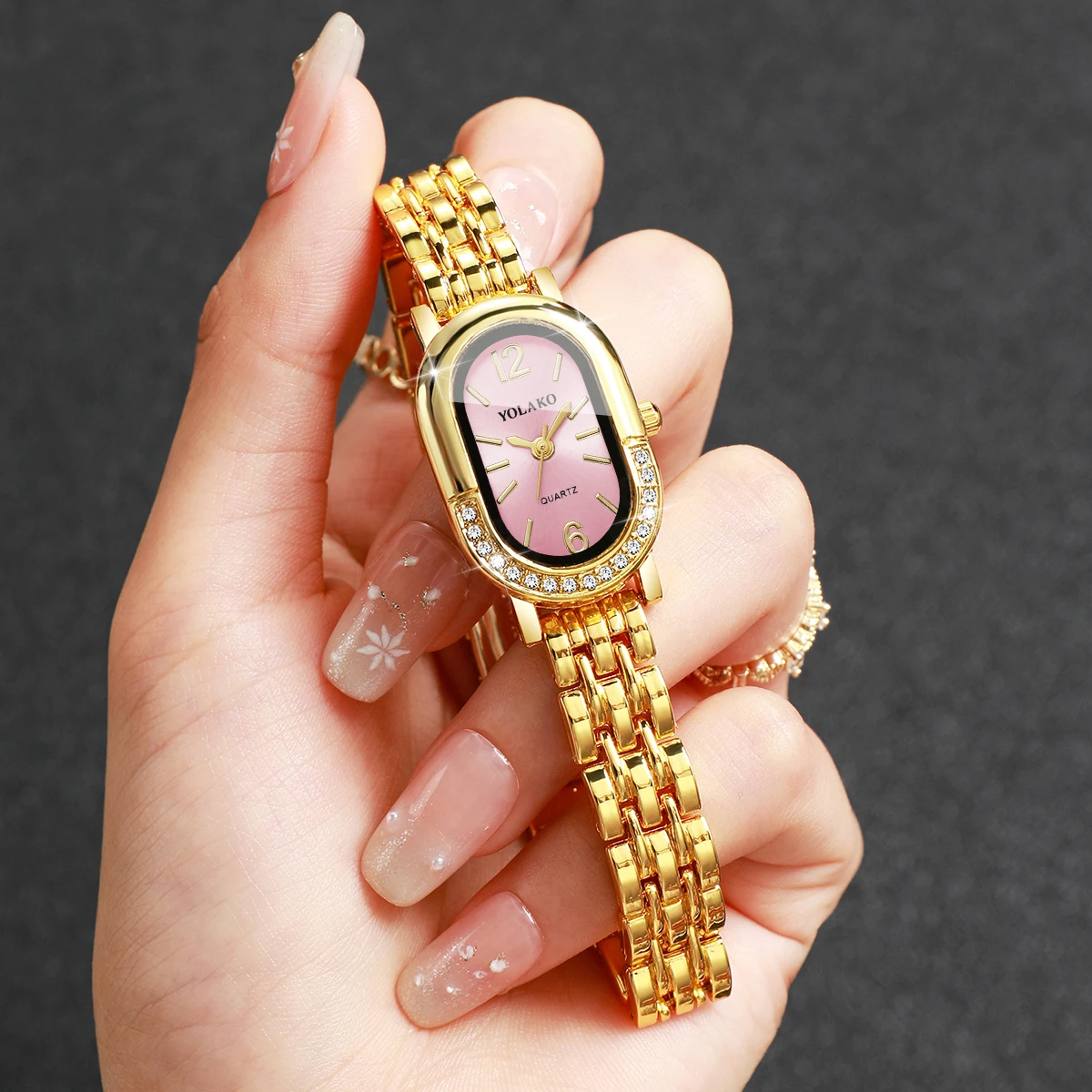Luxury Watch Gift Box - Jam Tangan Kuarsa Wanita Berlian Imitasi