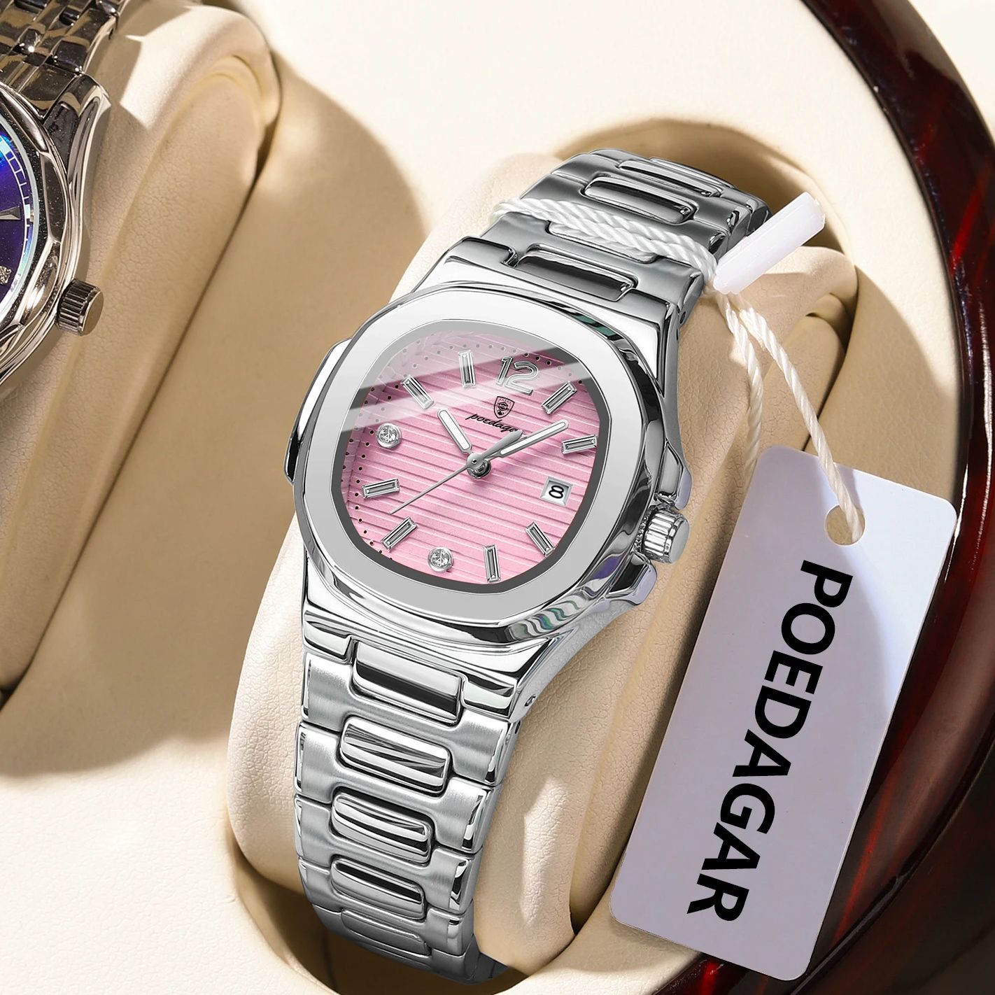 Ladies Luxury Watch - Jam Tangan Wanita POEDAGAR Square Fashion,