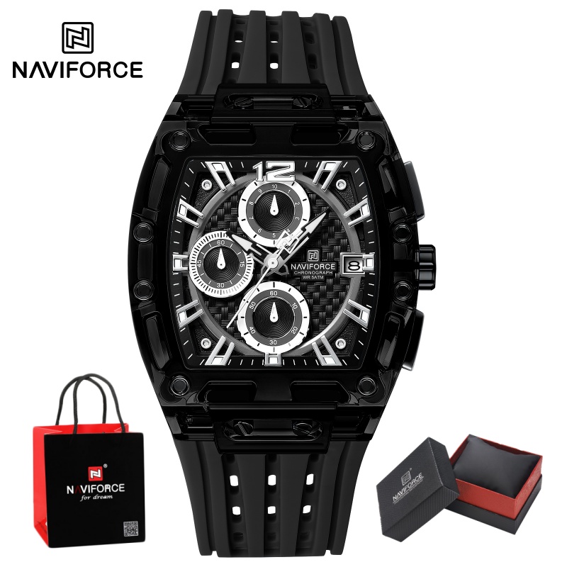 Luxury Watch Gift Box - Jam Tangan Pria NAVIFORCE 5ATM Tahan