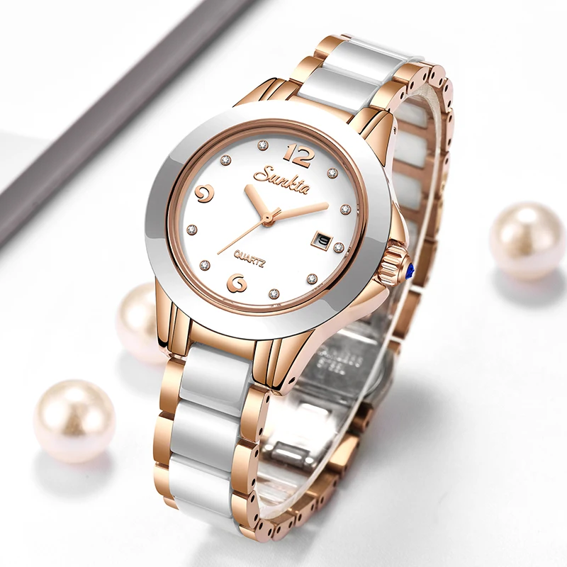 Ladies Luxury Watch - Sunkta Jam Tangan Wanita Kuarsa Kasual