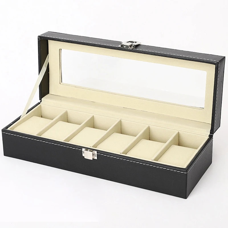 Kotak Jam Tangan Kulit PU 6/12 - Luxury Watch Packaging Box ulasan dan harga