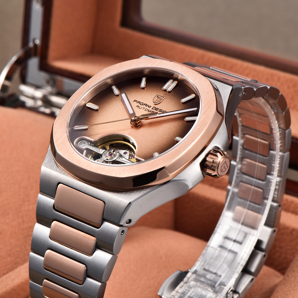 Jam tangan pria otomatis tourb - Luxury Watch Gift Box ulasan dan harga