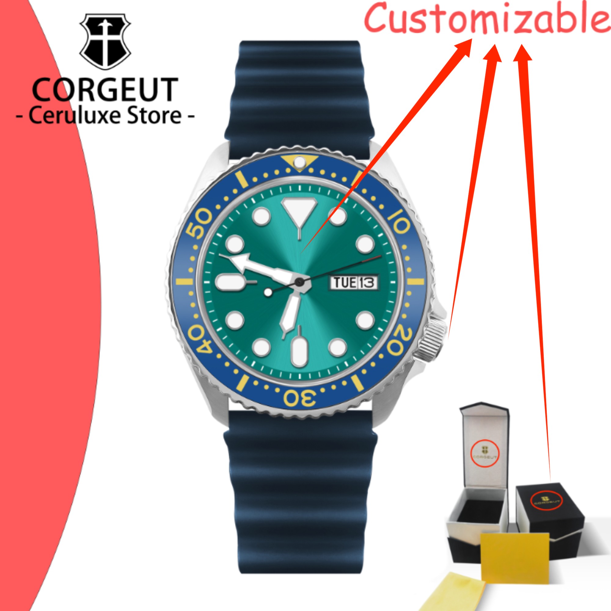 Jam Tangan Pria Mekanik CUSTOM - Luxury Watch Logos ulasan dan harga