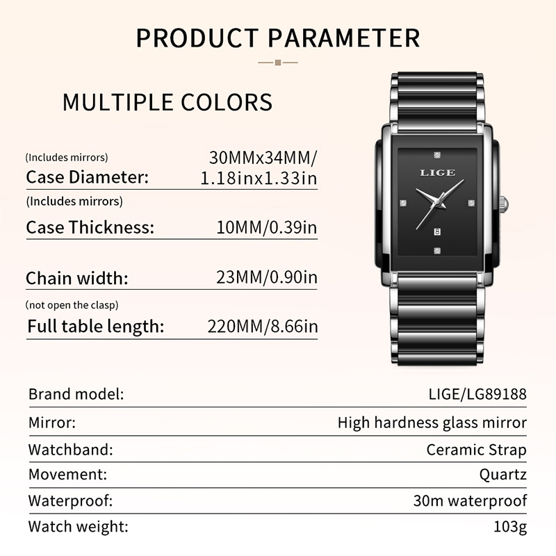 LIGE Jam Tangan Wanita Mewah B - Luxury Watch Gift Box ulasan dan harga