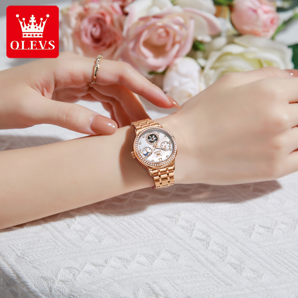 OLEVS Jam Tangan Wanita Jam Ta - Luxury Watch Gift Box ulasan dan harga