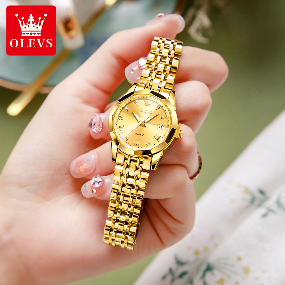 OLEVS jam tangan emas wanita,  - Ladies Luxury Watch ulasan dan harga