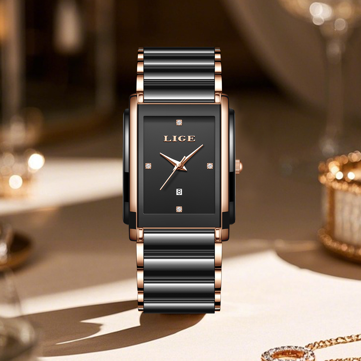 LIGE Jam Tangan Wanita Elegan  - Luxury Watch Gift Box ulasan dan harga